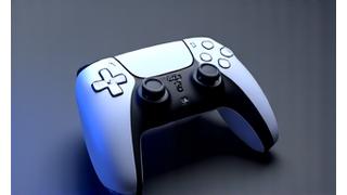 PlayStation konsol denetleyicisi, minimalist arka plan.