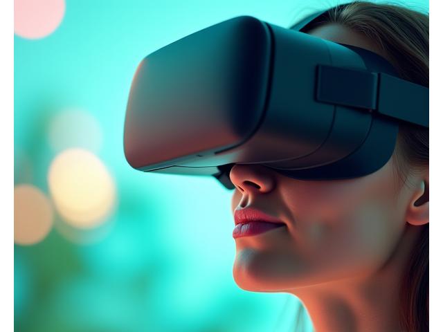 Bir kişinin VR başlığı takarken rahat ve pürüzsüz bir deneyim yaşadığı, hareket bulanıklığı veya rahatsızlık olmadan net bir görüntüye sahip olduğu bir sahne.